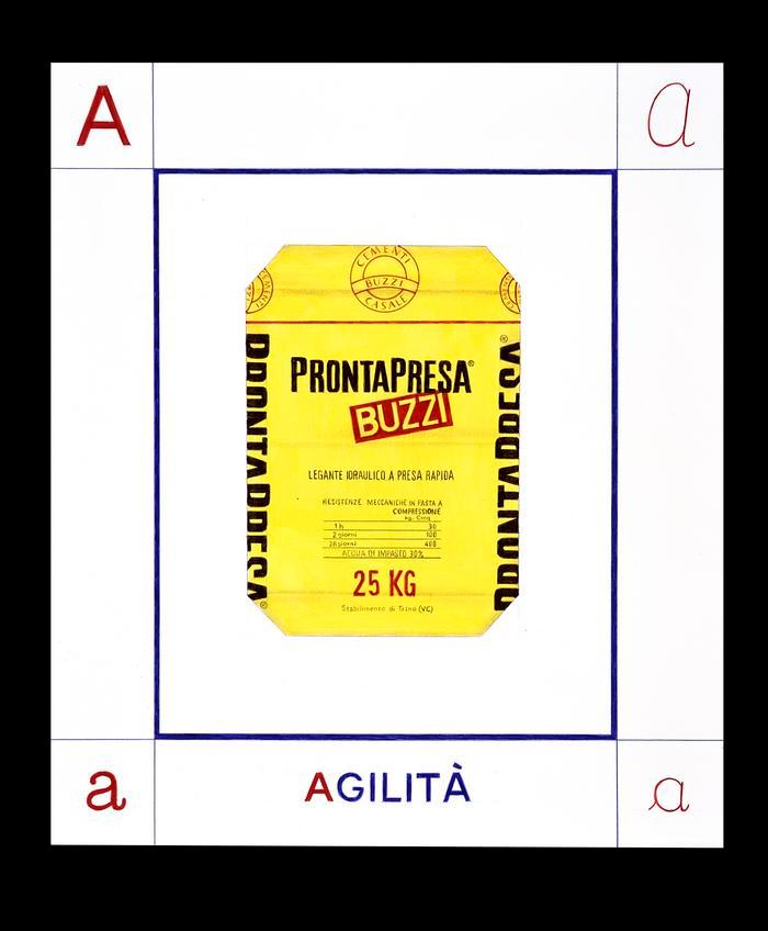 A - AGILITA - Giuseppe Stampone - Penna Bic su carta (dim. 45x50 cm)