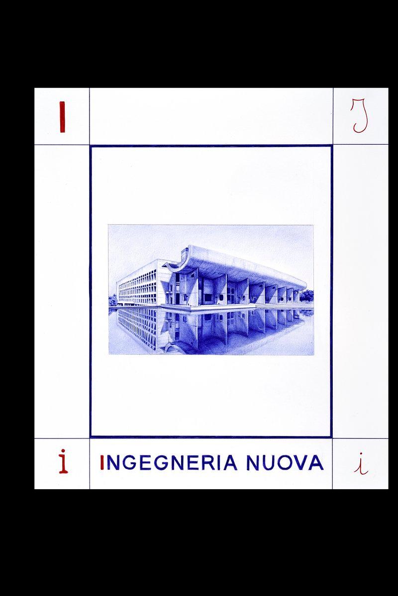 I - Ingegneria nuova - Giuseppe Stampone - Penna Bic su carta (dim. 45x50 cm)