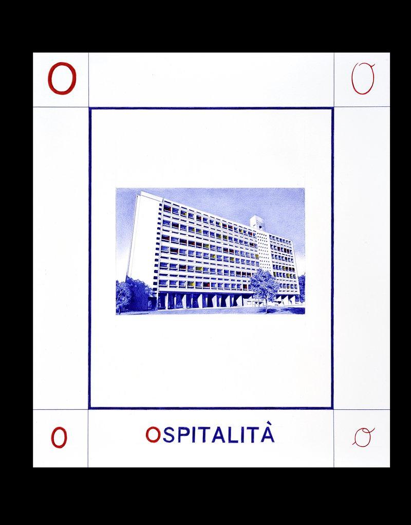 O - OSPITALITÀ - Giuseppe Stampone - Penna Bic su carta (dim. 45x50 cm)