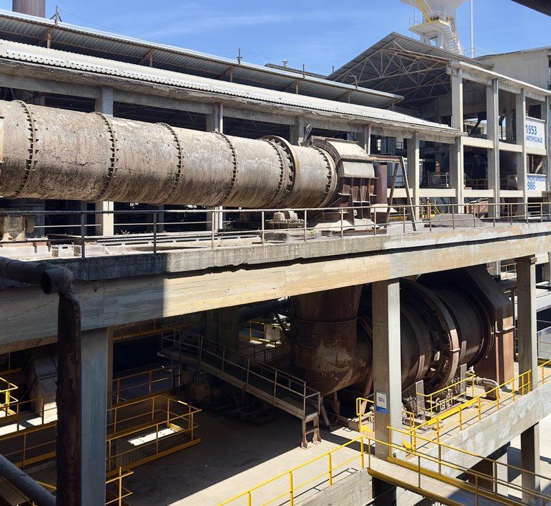 ARES1 - Linea di cottura Polysius per la produzione di aggregati leggeri (argilla espansa) – forno conico TRILO - Trino Leichtzuschlagstoff Ofen
